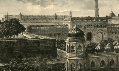 महान इमामबाड़ा, लखनऊ, 1890 का दृश्य। द्वारा अज्ञात