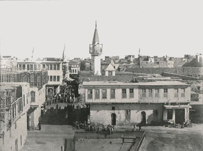 ओल्ड टाउन, स्वेज, मिस्र, 1895 का दृश्य। द्वारा अज्ञात