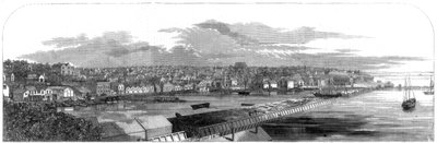 नए वाणिज्यिक तटबंध, 1860 के साथ न्यूजीलैंड के ऑकलैंड शहर का दृश्य द्वारा अज्ञात