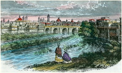 रीमाक नदी से पेरू की राजधानी लीमा शहर का दृश्य, c1875 द्वारा अज्ञात