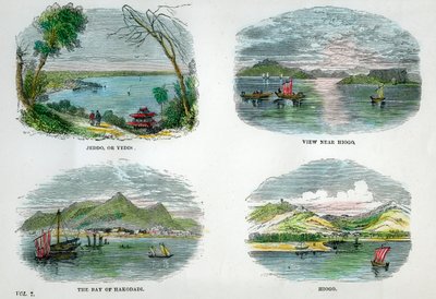 जापान के प्रमुख शहरों और बंदरगाहों का दृश्य, c1880 द्वारा अज्ञात