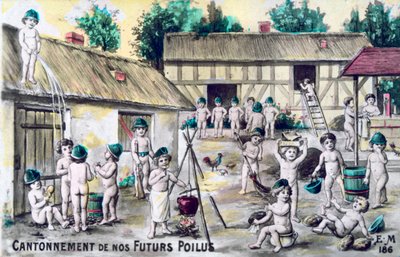 विंटेज फ्रेंच पोस्टकार्ड, c1900 द्वारा अज्ञात