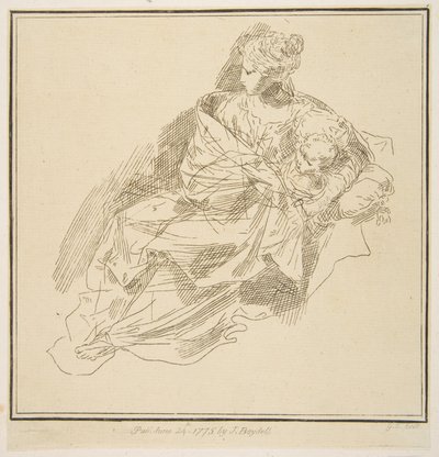 वर्जिन एंड चाइल्ड, 1775. द्वारा अज्ञात