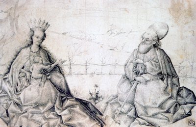 वर्जिन और बाल सेंट पॉल के साथ, c1450 द्वारा अज्ञात