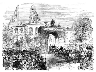 क्वीन और प्रिंस अल्बर्ट का लिनन हॉल, बेलफास्ट, c1850s, c1888 का दौरा द्वारा अज्ञात