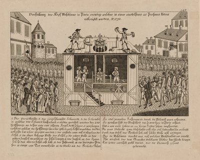 पेरिस में हेड मशीन की प्रस्तुति, 1792 द्वारा अज्ञात