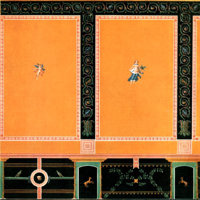 दीवार की सजावट, पोम्पी, इटली, 1928। द्वारा अज्ञात
