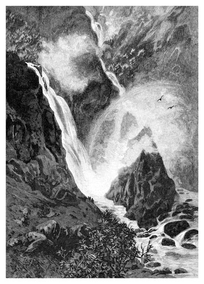 वाल्मुम्बी फॉल्स, न्यू साउथ वेल्स, ऑस्ट्रेलिया, 1886 द्वारा अज्ञात