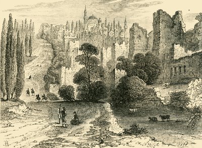 1890 में सोलहवीं शताब्दी में वाल्स ऑफ कोन्स्टनिनोपल। द्वारा अज्ञात
