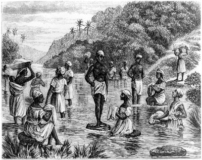 कपड़े धोना, सैंटो डोमिंगो, 1873 द्वारा अज्ञात