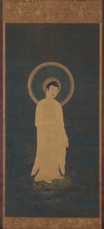 अमिदा बुद्ध रायगो का स्वागत करते हुए, लगभग 12701333। द्वारा अज्ञात