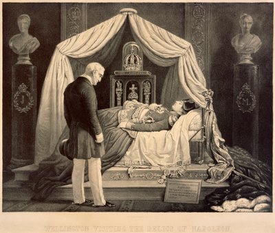 वेलिंगटन, नेपोलियन के अवशेषों का दौरा, 19वीं सदी द्वारा अज्ञात