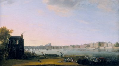 लैम्बेथ से वेस्टमिंस्टर ब्रिज और व्हाइटहॉल, c1775 द्वारा अज्ञात