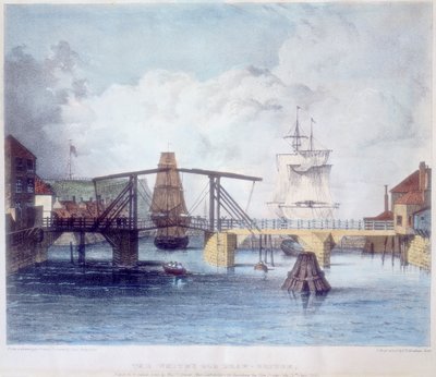 व्हिट्बी बंदरगाह, यॉर्कशायर, Esk नदी के मुहाने पर, c1833 द्वारा अज्ञात