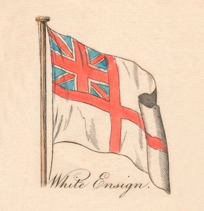 व्हाइट एनसाइन, 1838 द्वारा अज्ञात