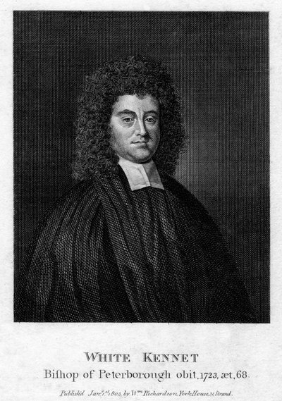 व्हाइट केनेट 1660-1728, इतिहासकार और पीटरबरो का बिशप, 1803 द्वारा अज्ञात