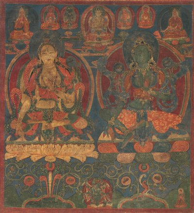 सफेद तारा और हरा तारा, 1450-1500। द्वारा अज्ञात