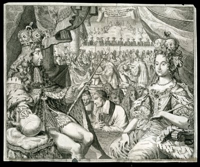 विलियम III और मैरी II, ग्रेट ब्रिटेन और आयरलैंड के राजा और रानी, c1689 द्वारा अज्ञात