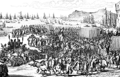 ऑरेंज के विलियम, टोरबाय, डेवोन में अपनी सेना के साथ 5 नवंबर 1688 को उतरे द्वारा अज्ञात