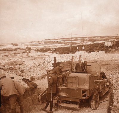 बैराज बैलून के लिए विंच, जेनिकोर्ट, उत्तरी फ्रांस, c1914-c1918 द्वारा अज्ञात