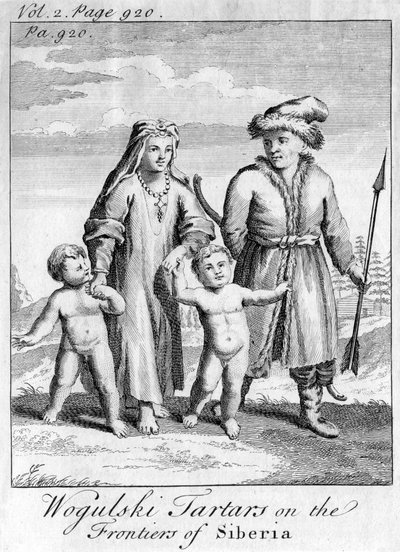 साइबेरिया के फ्रंटियर्स पर वोगुलस्की टार्टर्स, c1740 द्वारा अज्ञात