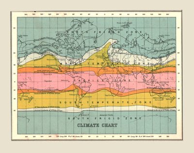 वर्ल्ड मैप क्लाइमेट चार्ट, 1902। द्वारा अज्ञात