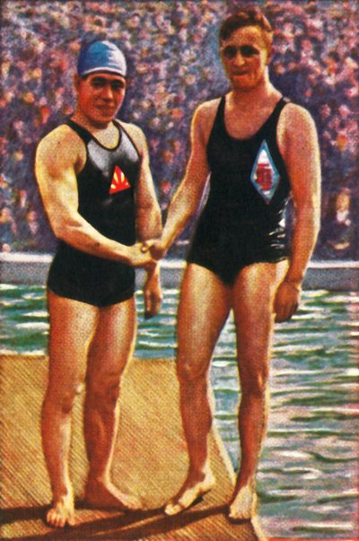 योशीयुकी त्सुर्ता और एरिच रेडीमर, 1928। द्वारा अज्ञात
