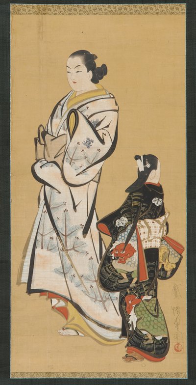 युजो और एक लड़की कामुरो, ईदो काल, 1615-1868। द्वारा अज्ञात
