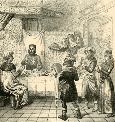 1890 के रोड्स के ग्रैंड मास्टर के साथ ज़िज़िम डाइनिंग। द्वारा अज्ञात