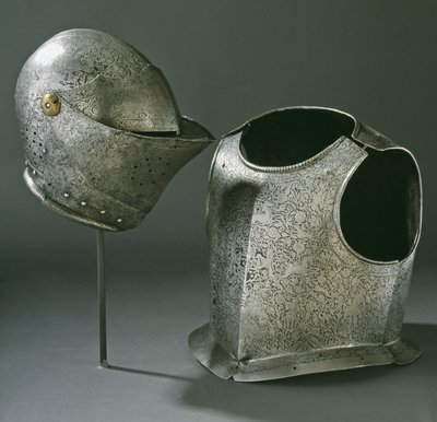 हेलमेट और कवच, c.1620 (स्टील) द्वारा अज्ञात अज्ञात