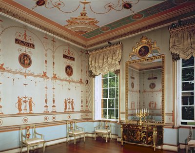 रॉबर्ट एडम (1728-92) द्वारा निर्मित Osterley Park, The Etruscan Room, 1761 में शुरू हुआ, मिडिलसेक्स, UK द्वारा अज्ञात अज्ञात