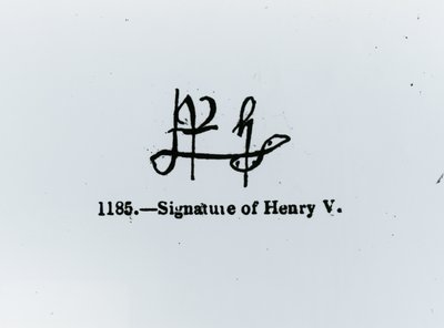 हेनरी वी (1387-1422) का हस्ताक्षर द्वारा अज्ञात अज्ञात
