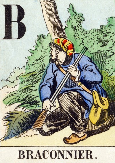 बी: ब्रैकॉनियर - द हंटिंग अल्फाबेट, c.1890 (उत्कीर्णन) द्वारा अज्ञात
