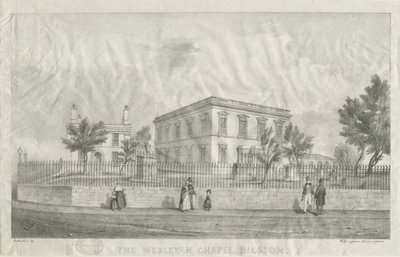 बिलस्टन - वेस्लीयन चैपल: लिथोग्राफ, एनडी [1840 के दशक] द्वारा अज्ञात