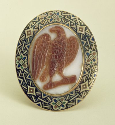 एक शाखा पर एक बाज का कैमियो, सिसिली, c.1240 (sardonyx) द्वारा अज्ञात
