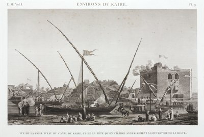 काहिरा नहर, मिस्र पर बांध के वार्षिक उद्घाटन का जश्न, c 1798 द्वारा अज्ञात