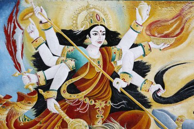 देवी दुर्गा बुराई को हराने, काठमांडू, नेपाल द्वारा अज्ञात