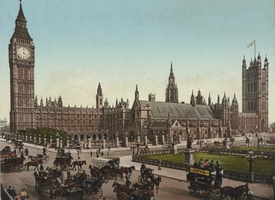 संसद के सदन, लंदन, c.1890-1900 (फोटोक्रोमकेनिकल प्रिंट) द्वारा अज्ञात