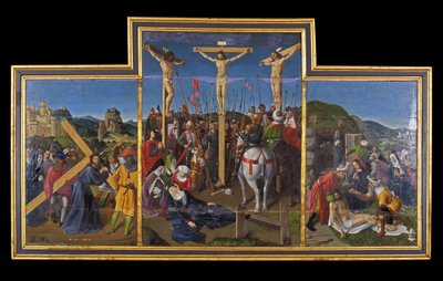 Indre & Loire N* 173 - Chateau de Loches - क्रूसीफिकेशन की वेदी का टुकड़ा - जीन फौक्वेट का स्कूल - 1485 - द्वारा अज्ञात