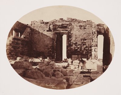 पार्थेनन का इंटीरियर, एथेंस, c 1849 द्वारा अज्ञात