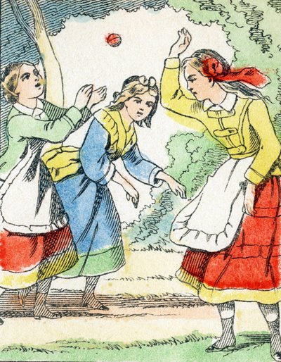 खेल: ला पेलोटा - बाल मनोरंजन वर्णमाला c.1890 (लिथोग्राफ) द्वारा अज्ञात