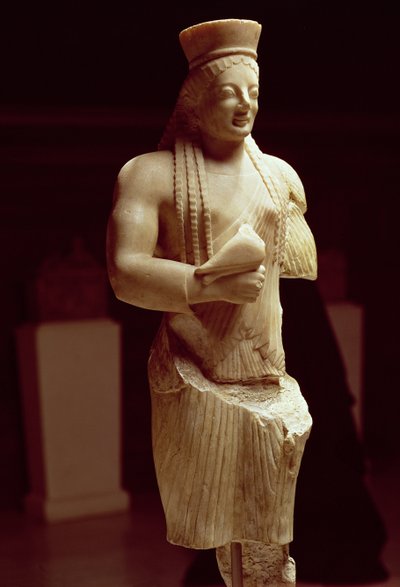 ग्रीक, c.540-530 ई.पू. (संगमरमर और पॉलीक्रोम रंगद्रव्य) द्वारा अज्ञात