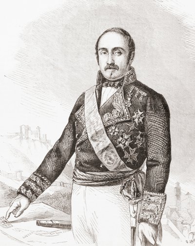 लियोपोल्ड ओ'डोनेल और जोरिस (1809 - 1867), स्पेनिश रईस, सैनिक और राजनीतिज्ञ। टेटुआन के ड्यूक के रूप में स्पेन के महान, लुसेना की पहली गणना और एल'यूनिवर्स इलस्ट्रे से अलीगा का पहला विस्काउंट, पेरिस प्रकाशित द्वारा अज्ञात