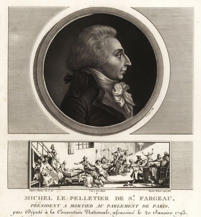 लुइस-मिशेल ले पेलेटियर, सेंट-फ़ारग्यू के मार्क्विस (1760-1793), फ्रांसीसी राजनीतिज्ञ और फ्रांसीसी क्रांति के शहीद द्वारा अज्ञात