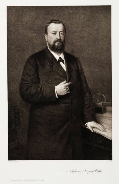 निकोलस अगस्त ओटो, जर्मन इंजीनियर, c 1870s द्वारा अज्ञात