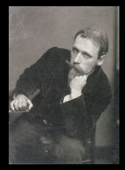 फ्रेडरिक हॉलियर (1837-1933) 1886 द्वारा वाल्टर क्रेन (1845-1915) की पोर्ट्रेट तस्वीर (बी/डब्ल्यू फोटो) द्वारा अज्ञात