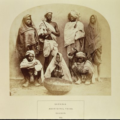 सौनार, मध्य भारत के सौगोर की एक आदिवासी जनजाति, नहीं। 355 'फेस ऑफ इंडिया', पब से। 1872 (सीपिया फोटो) द्वारा अज्ञात