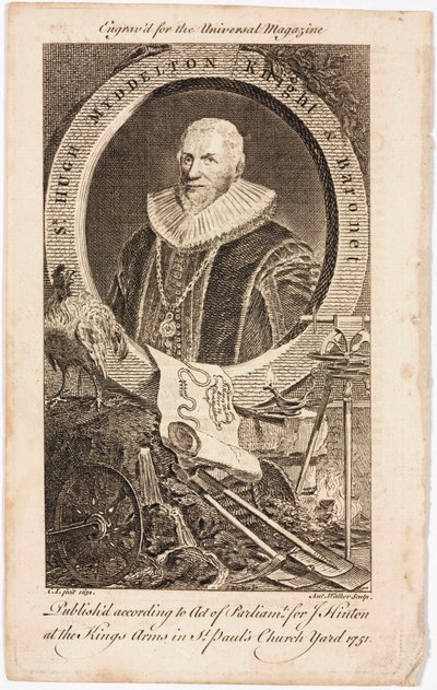 सर ह्यूग मायडेलटन, वेल्श सुनार और इंजीनियर, c 1620s द्वारा अज्ञात