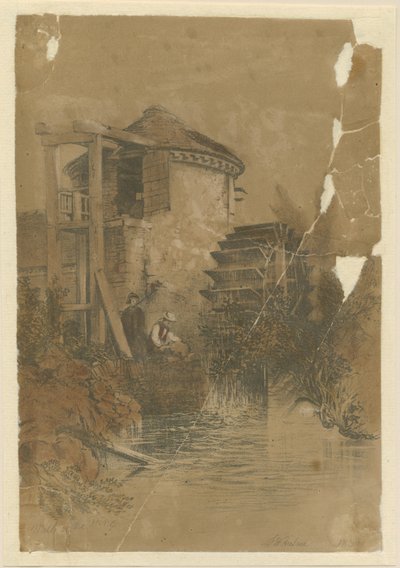 स्टोक-ऑन-ट्रेंट - बूथ मिल: टिंटेड लिथोग्राफ, 1839 द्वारा अज्ञात