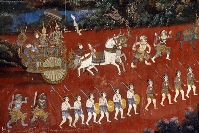 सिल्वर शिवालय परिसर की दीवारों का आंतरिक भाग भित्ति चित्रों से आच्छादित है, जिसमें रीमकर की कहानियों को दर्शाया गया है, अर्थात क्लासिक भारतीय महाकाव्य, रामायण का खमेर संस्करण। भित्ति चित्रों के कुछ हिस्से खराब हो गए हैं और मौसम खराब हो गया है। भित्ति चित्र द्वारा अज्ञात